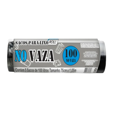 Saco P/Lixo No Vaza 100lt C/05 Rolo