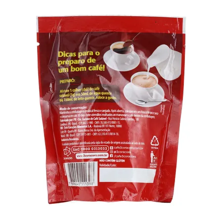 Café Solúvel 3 Corações Extra Forte Rf 40g 360-18