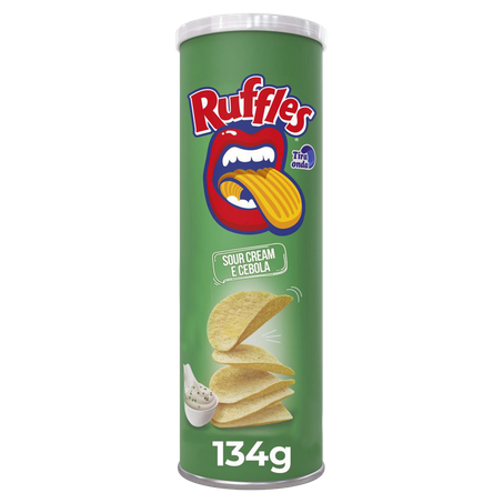 Salgadinho Ema Chips Ruffles Batata Sour Cream e Cebola Tubo 134g 
 