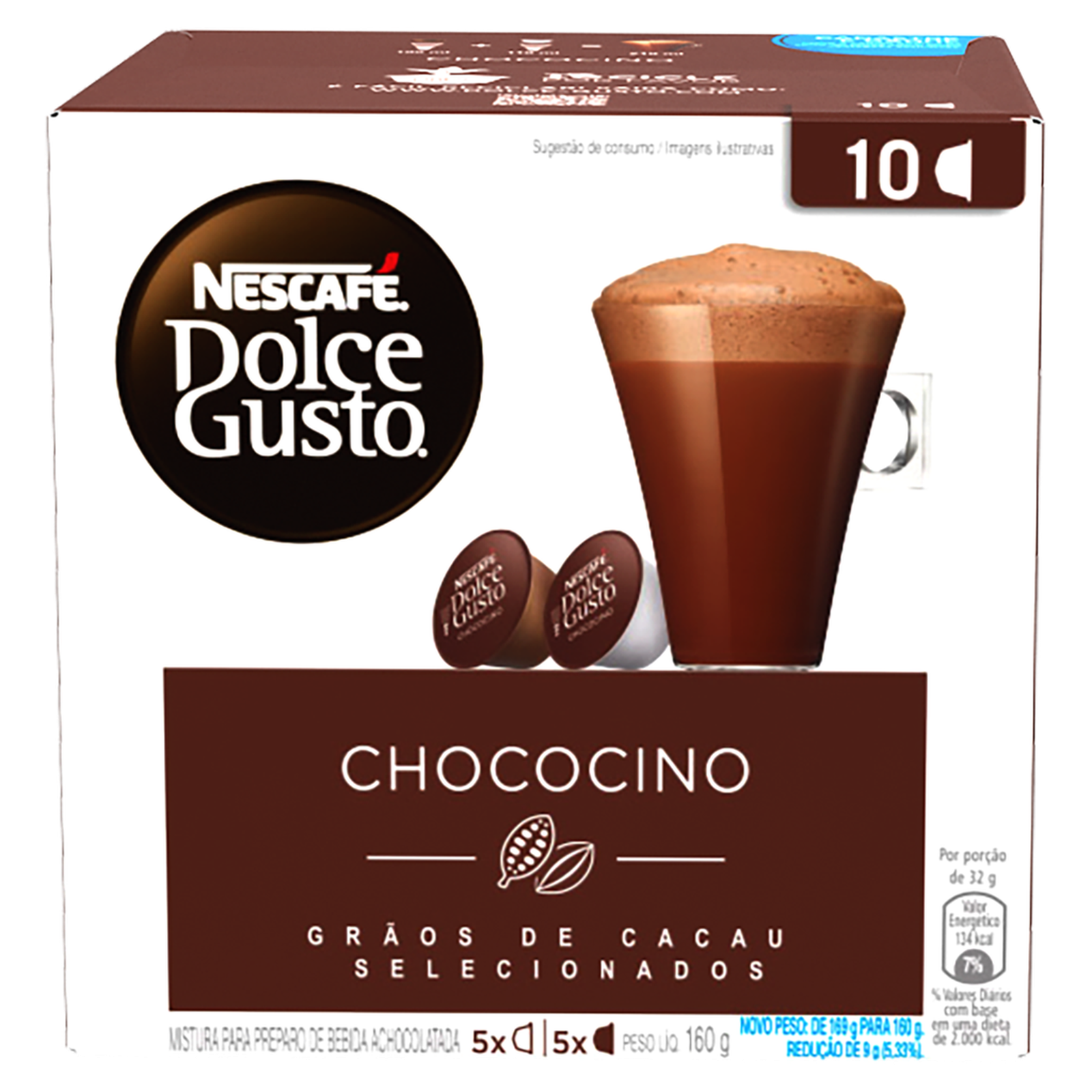 Chococino em Cápsula Nescafé Dolce Gusto Caixa com 10un - 160gr