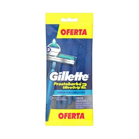 APARELHO BARBEAR GILLETTE 5UN PRESTOBARBA2 ULTRAGRIP