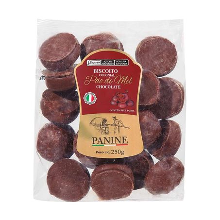 BISCOITO PANINE 250G PAO MEL CHOC