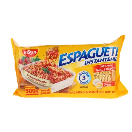 MASSA NISSIN ESPAGUETE C/OVOS T3 500G 360-1