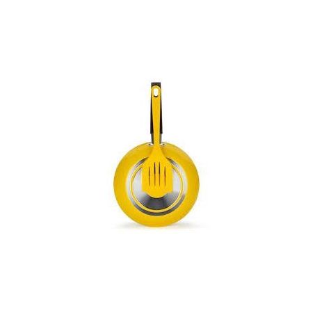 Frigideira multiflon gourmet amarela com espátula n°20