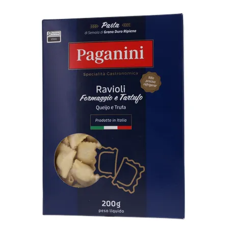 Massa Ravioli Paganini Queijo e Trufa Caixa 200gr 360-1
