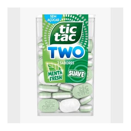 PASTILHA TIC TAC TWO MENTA FRESH E SUAVE 38,5G
