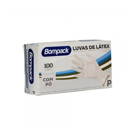 Luva Bompack Latex P 100UN