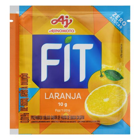 Refresco em pó laranja zero açúcar fit