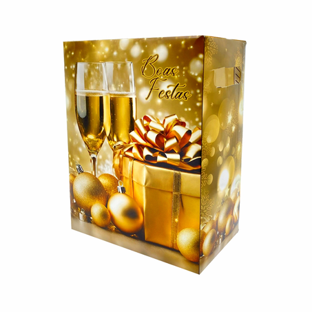 Embalagem Maleta Natal Gold Prodac 25x15x33