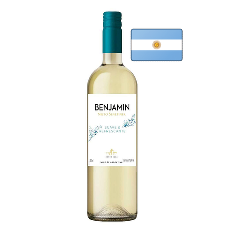 VINHO ARGENTINO NIETO SENETINER BENJAMIN BRANCO SUAVE 750ML