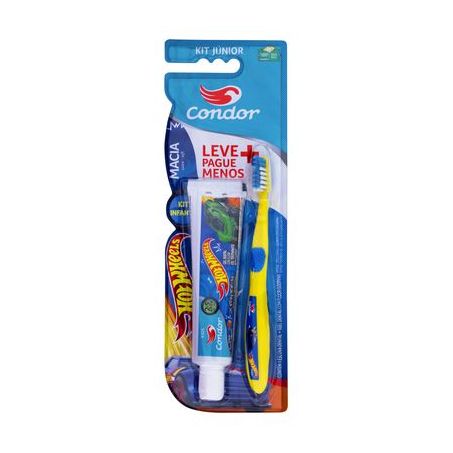 KIT BUCAL CONDOR KIDS HOT WHEELS GEL+ ESCOVA 