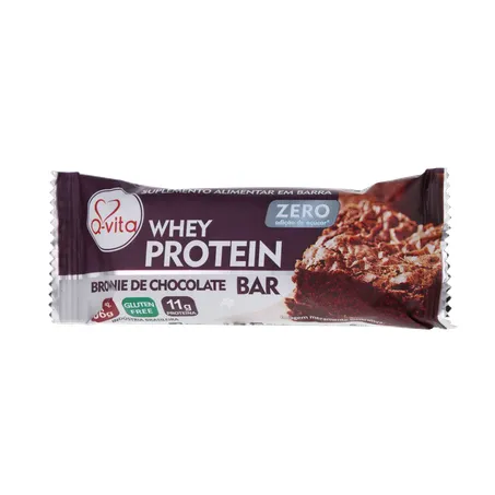 BARRA WHEY PROTEIN Q-VITA BROWNIE DE CHOCOLATE ZERO ADIÇÃO DE AÇÚCAR 36G 360-1