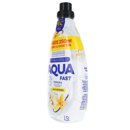 AMACIANTE AQUAFAST CONCENTRADO BRANCO TERNURA LEVE 1,5L PAGUE 1,250L 360-4