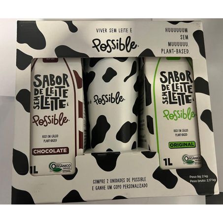 KIT POSSIBLE CHOC/ORIG 1L + COPO 440ML