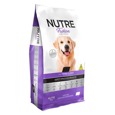 Ração para cães frango & arroz nutre fashion