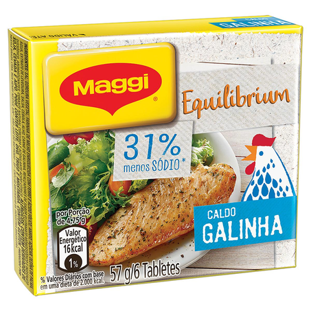Caldo Maggi 57g - Menos Sódio - Galinha