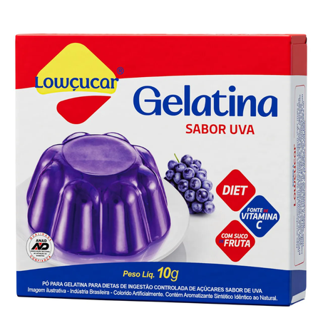 Gelatina Uva Zero Lowçucar 10g