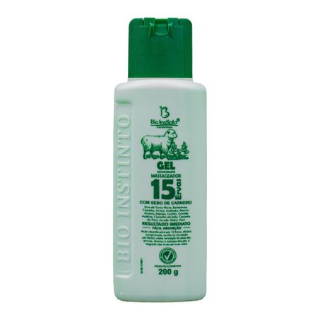 GEL MASSAGEADOR 15 ERVAS E SEBO DE CARNEIRO 200G BIO INSTINTO
