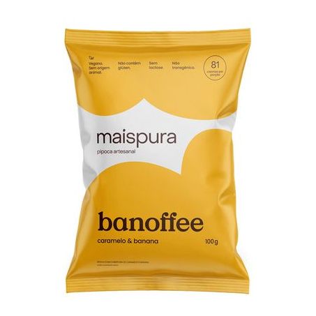 Pipoca mais pura s/g banoffe/caramelo 100g