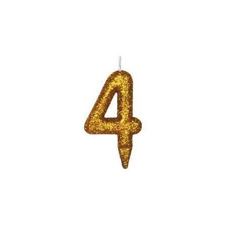 VELA ESTILO PREMIUM ALEGRIA&FESTA N°4 DOURADO     