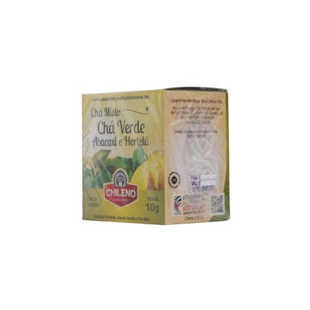 Chá Misto Chileno Chá Verde, Abacaxi, Hortelã e Erva-Mate Caixa com 10un - 10gr 360-8