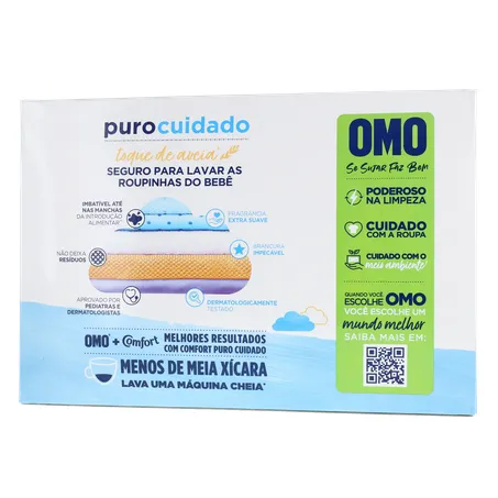 Sabao em pó omo puro cuidado caixa 1.6kg 360-19