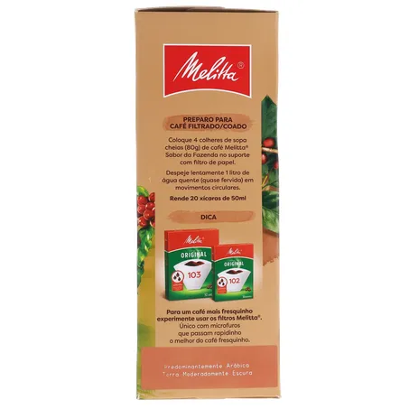 Café Torrado e Moído Melitta Sabor da Fazenda Caixa 500gr | Seu