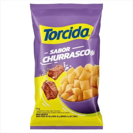 SALGADINHO CHURRASCO TORCIDA 35 G                 