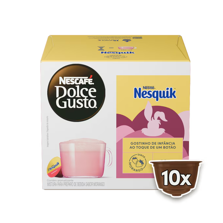 NESCAFÉ DOLCE GUSTO NESQUIK MORANGO 150G 10CAP
