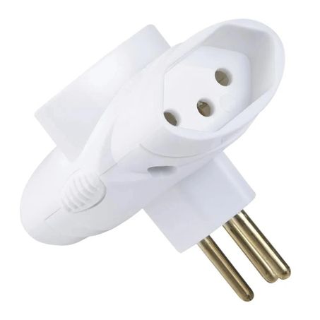 Plugue T 2P   T 10a 250v Branco