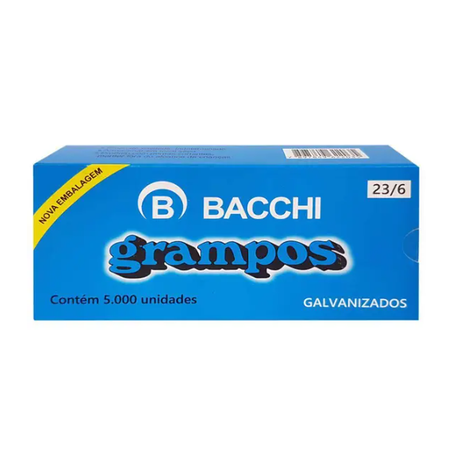 GRAMPO 23/6 GALVANIZADO C/5000UN BACCHI