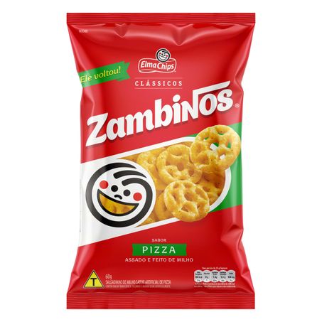 SALGADINHO DE MILHO PIZZA ELMA CHIPS ZAMBINOS CLÁSSICOS