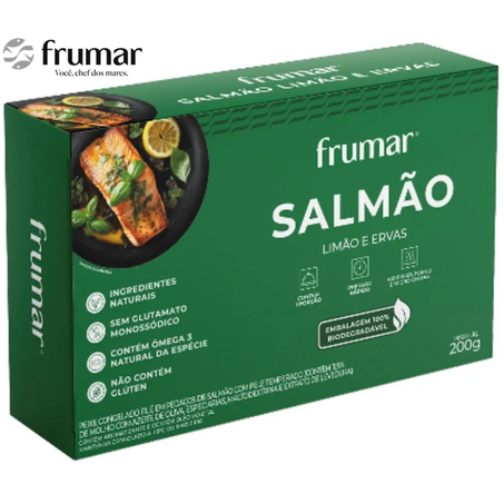 FILÉ DE SALMÃO FRUMAR COM LIMÃO/ERVAS FINAS 200G