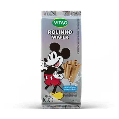 Rolinho Wafer Zero Açúcar 30g – Vitao Disney