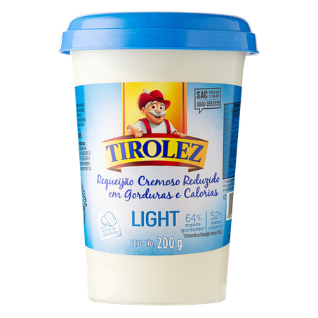 Requeijao tirolez light 200g