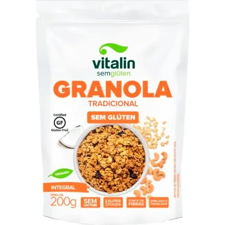 GRANOLA TRADICIONAL S/GLUTEN VITALIN 200 G        