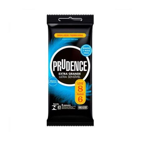 Preservativo prudence extra grande sensivel c/8
