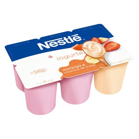 IOGURTE MORANGO + VITAMINA DE FRUTAS NESTLÉ BANDEJA