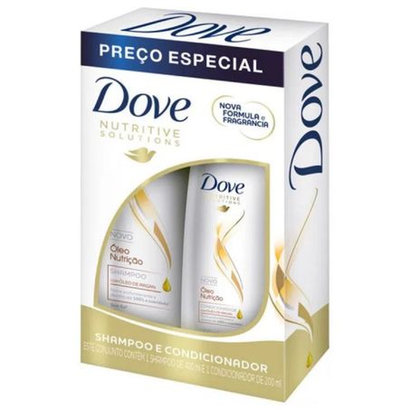 Kit dove shampoo 400ml+condicionador 200ml oleo nutricao