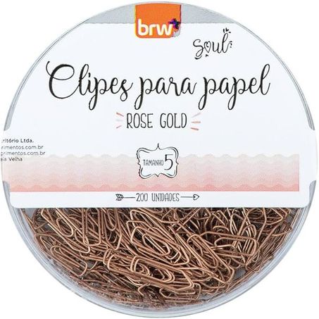 CLIPS N.5/0 DOURADO BRW CAIXA C/200UN