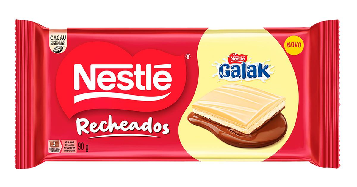 Chocolate Nestlé 90g - Galak - Recheado