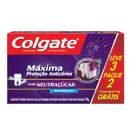 CREME DENTAL COLGATE NEUTRAÇÚCAR 70G LEVE MAIS PAGUE MENOS