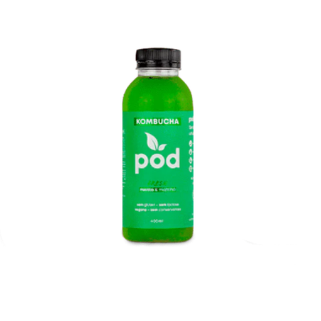 KOMBUCHA MENTA E MATCHÁ 400ML - POD