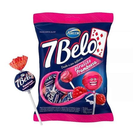 PIRULITO 7 BELO 120G FRAMBOESA CX 30.0