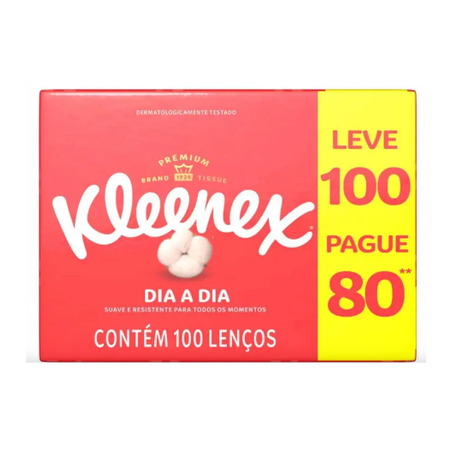 LENÇO DE PAPEL KLEENEX C/100FLS