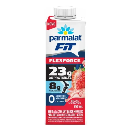 Bebida lactea parmalat fit flexforce morango 250ml