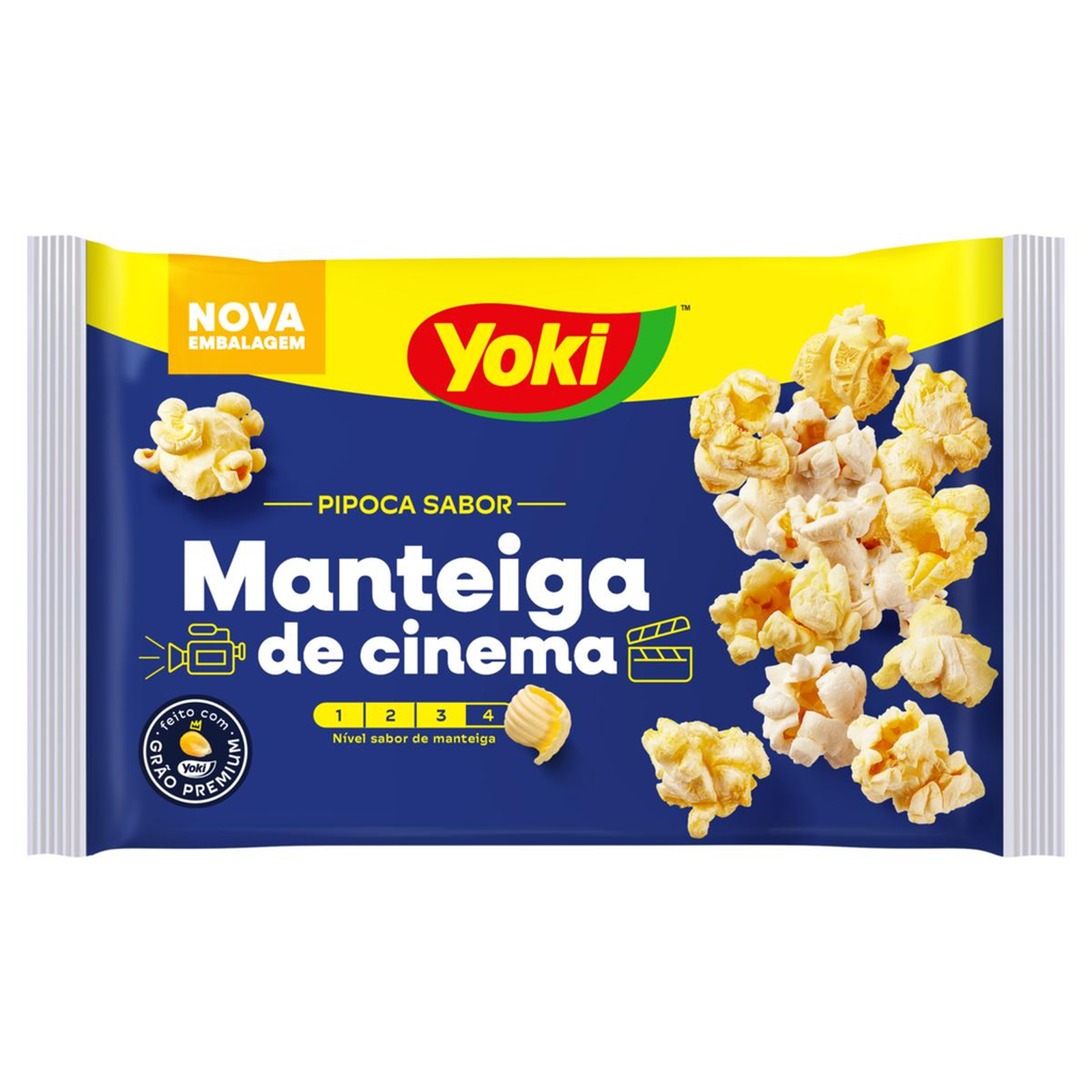 Milho de Pipoca para Micro-ondas Yoki 100g - Manteiga de Cinema