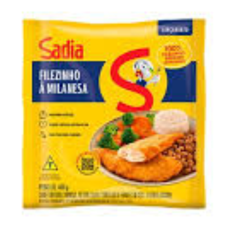 Filezinho frango milanesa temperado empanado sadia 400g