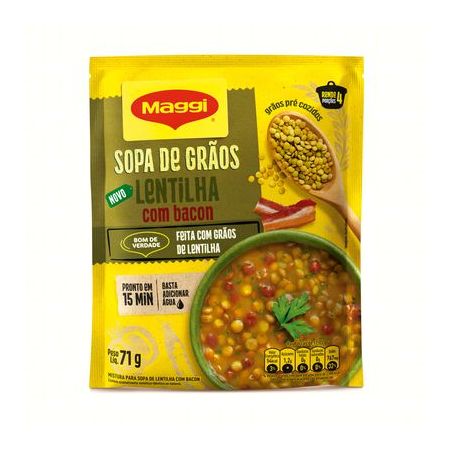 SOPA GRAOS LENTILHA BACON MAGGI 71G
