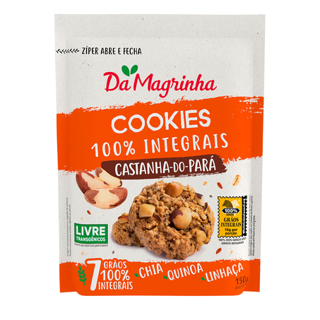 Biscoito Da Magrinha Cookies Integral Castanha Pará 150G